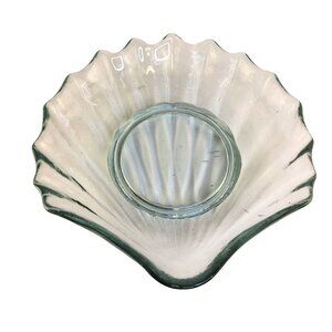 Handcrafted Vidrios San Miguel Recycled Glass Shell-Shaped Dish Coastal Decor Ma